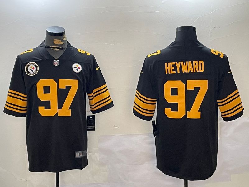 Men Pittsburgh Steelers #97 Heyward Black 2024 Nike Vapor Limited NFL Jersey style 1->pittsburgh steelers->NFL Jersey